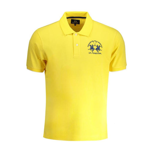 La Martina Yellow Cotton Polo Shirt