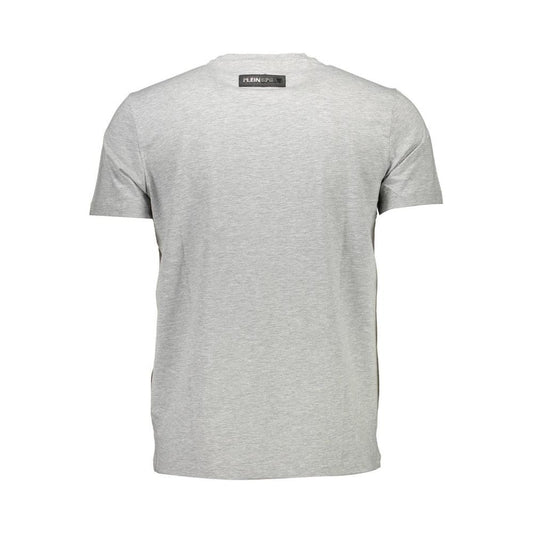 Plein Sport Gray Cotton Men T-Shirt Plein Sport