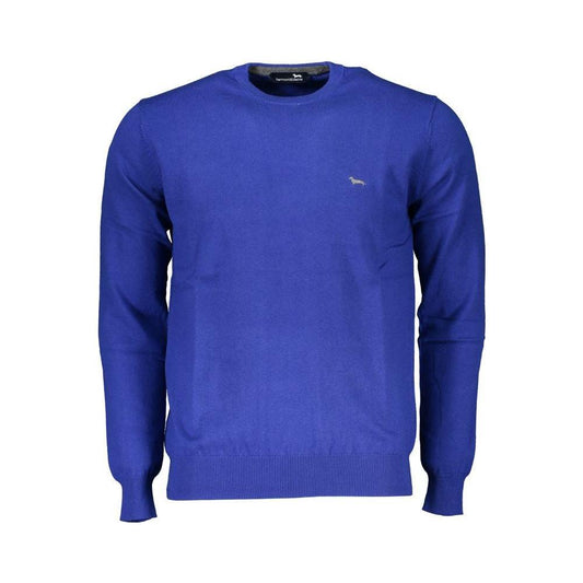 Harmont & Blaine Chic Blue Crew Neck Sweater with Embroidery Harmont & Blaine