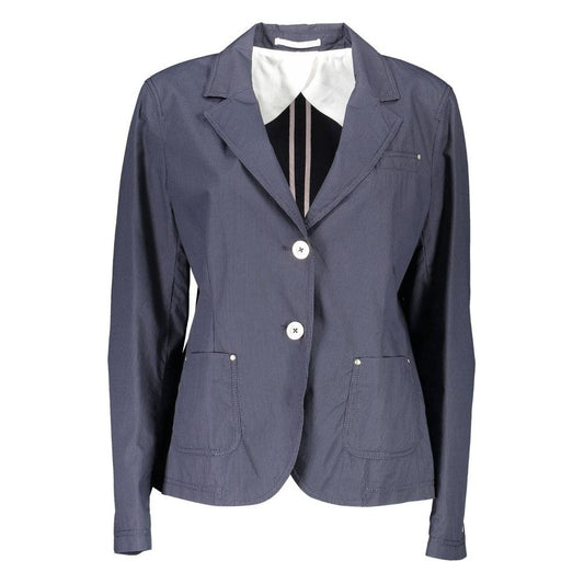 Gant Blue Cotton Women Jacket Gant