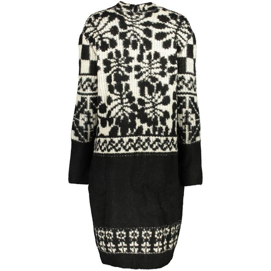 Desigual Chic Long Sleeved Coat with Contrast Details Desigual