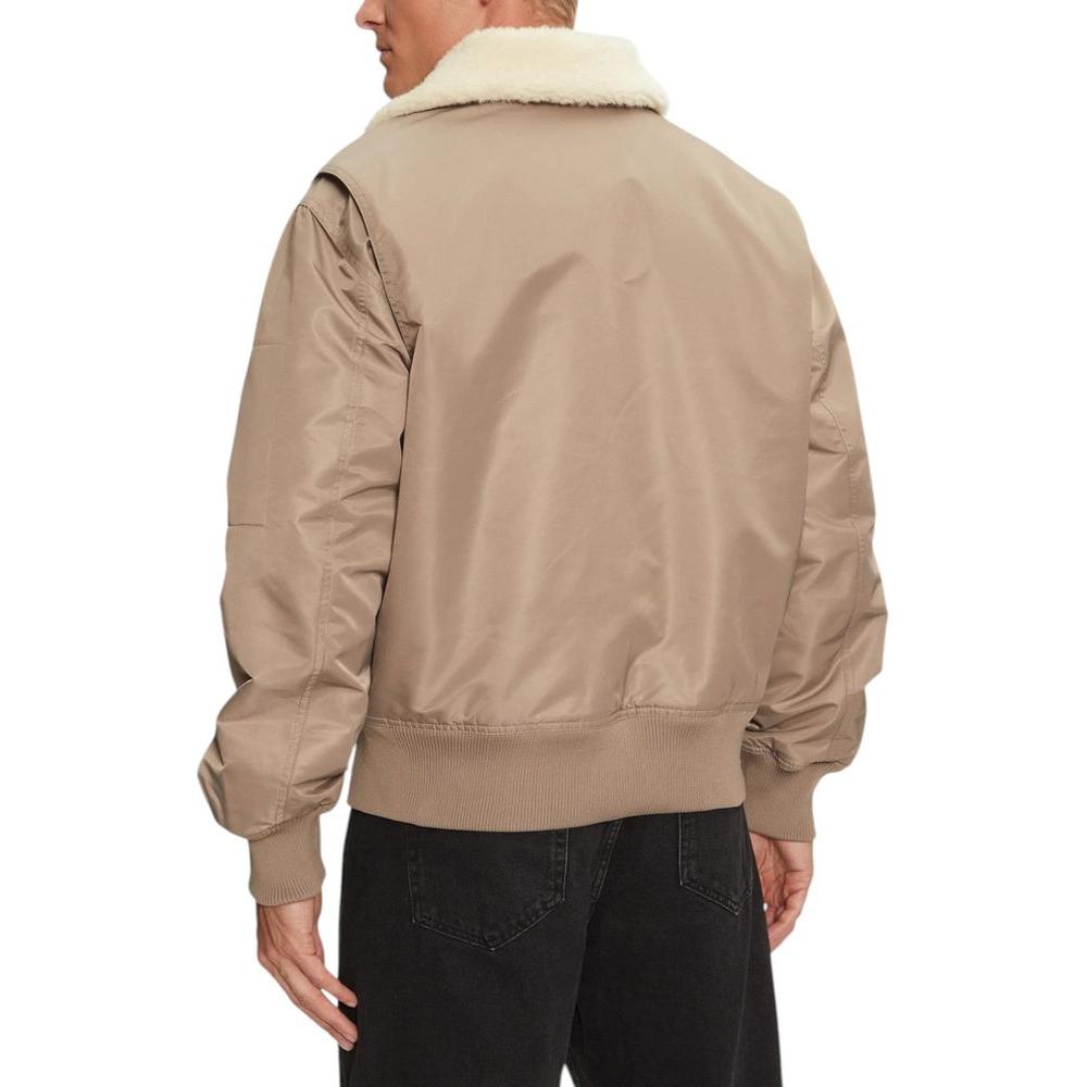 Calvin Klein Jeans Beige Polyamide Riciclata Jacket Calvin Klein Jeans