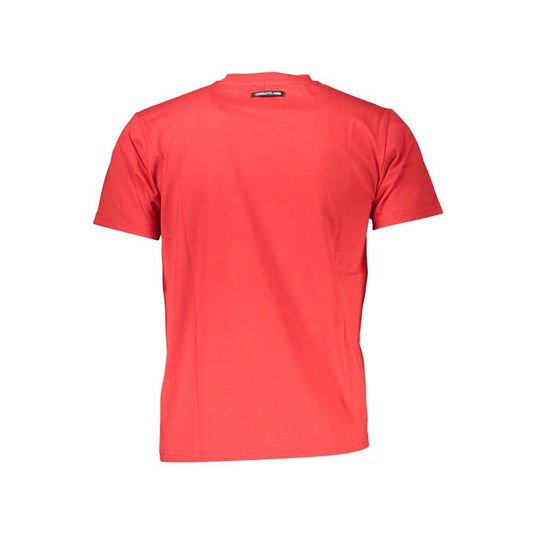 Cavalli Class Red Cotton Men T-Shirt Cavalli Class