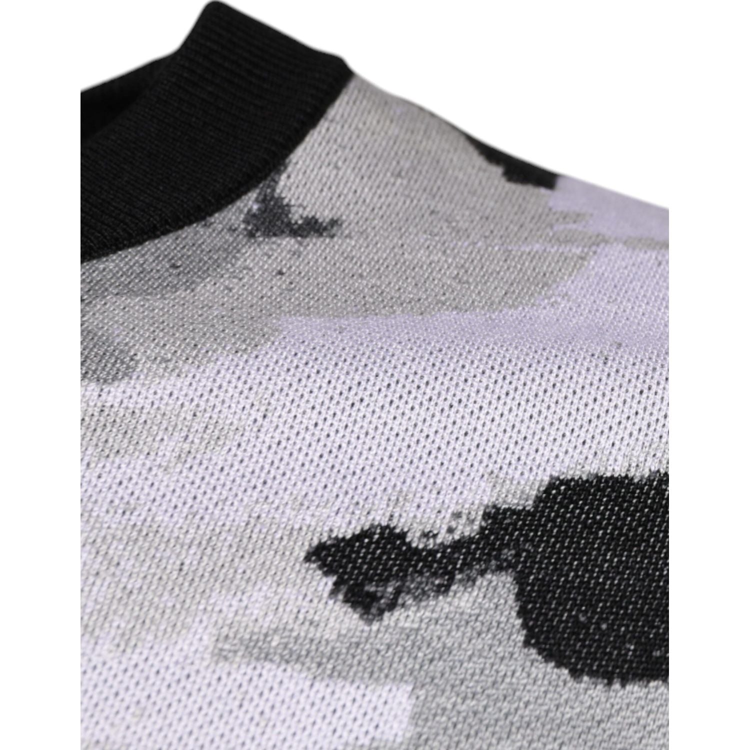 Dolce & Gabbana Multicolor Camouflage Crew Neck Men Pullover Sweater