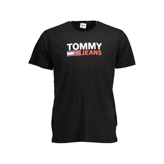 Tommy Hilfiger Black Cotton Men T-Shirt Tommy Hilfiger