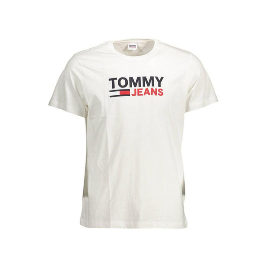 Tommy Hilfiger White Cotton Men T-Shirt Tommy Hilfiger