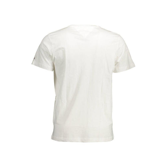 Tommy Hilfiger White Cotton Men T-Shirt Tommy Hilfiger