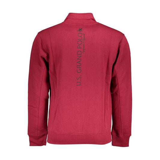 U.S. Grand Polo Elegant Fleece Long Sleeve Sweatshirt - Pink U.S. Grand Polo