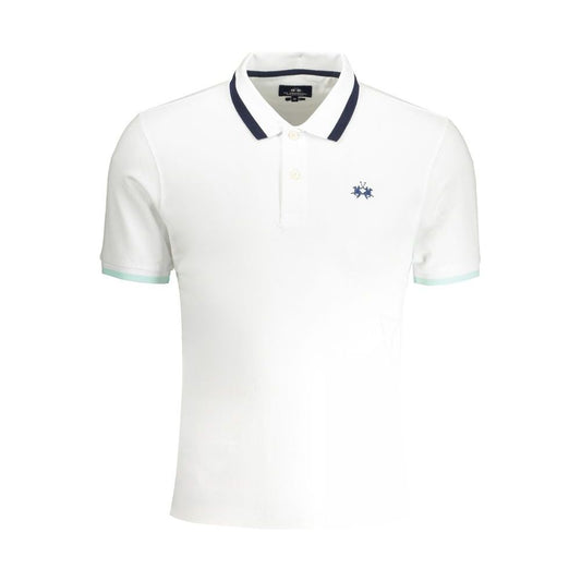 La Martina White Cotton Polo Shirt