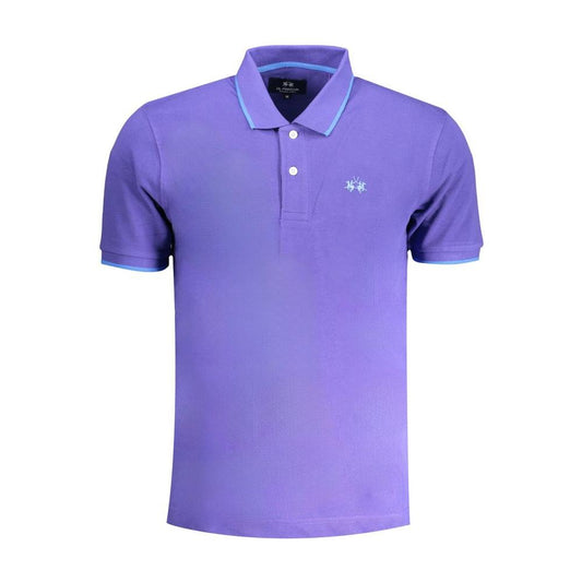 La Martina Purple Cotton Polo Shirt