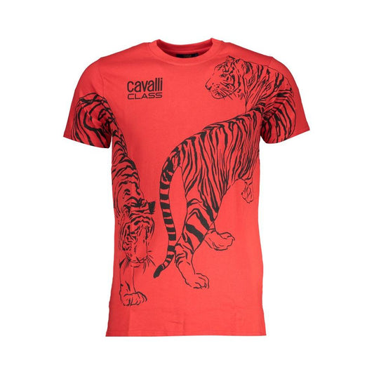 Cavalli Class Red Cotton T-Shirt