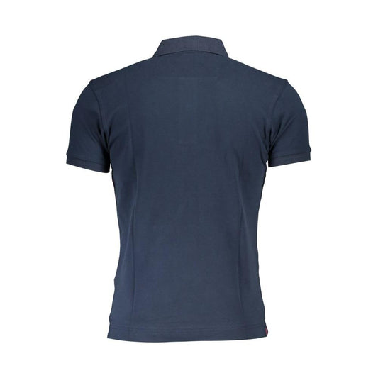 La Martina Blue Cotton Men Polo Shirt La Martina