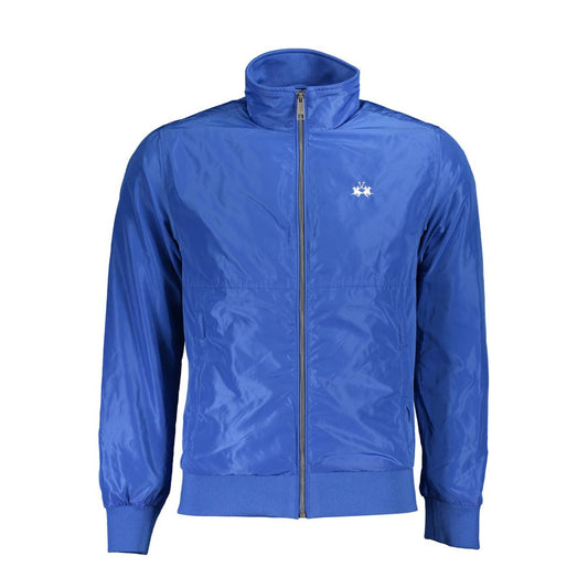 La Martina Blue Polyester Men Jacket La Martina