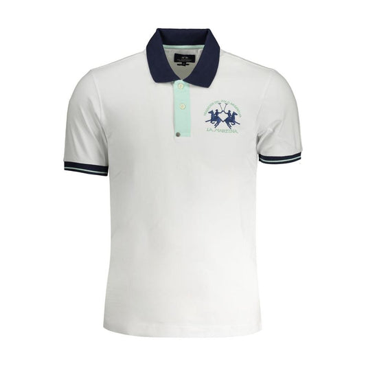 La Martina White Cotton Polo Shirt