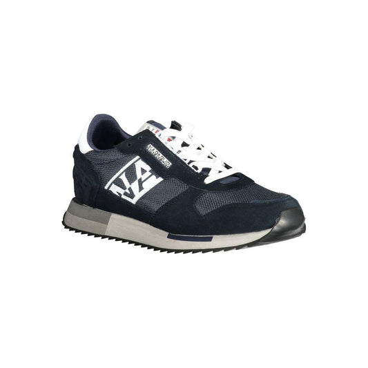 Napapijri Blue Leather Men Sneaker Napapijri