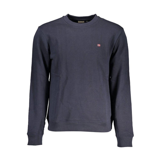 Napapijri Blue Cotton Men Sweater Napapijri