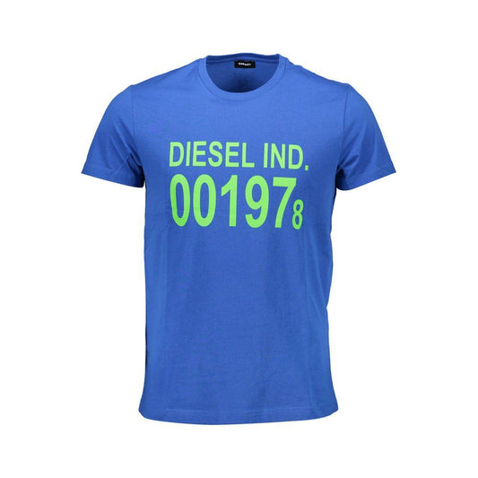 Diesel Blue Cotton Men T-Shirt Diesel