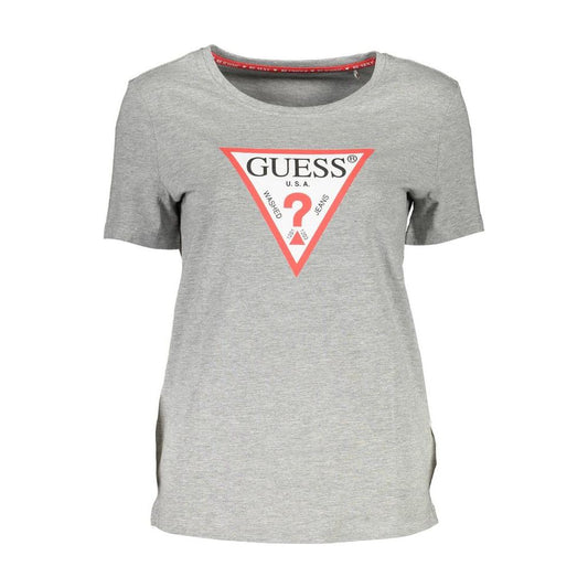 Guess Jeans Gray Cotton Women T-Shirt Guess Jeans