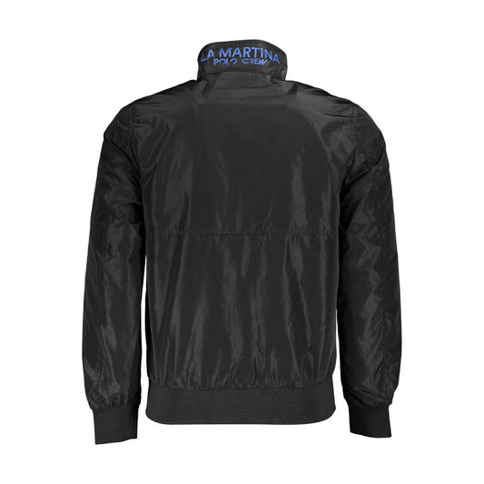 La Martina Black Polyester Men Jacket La Martina