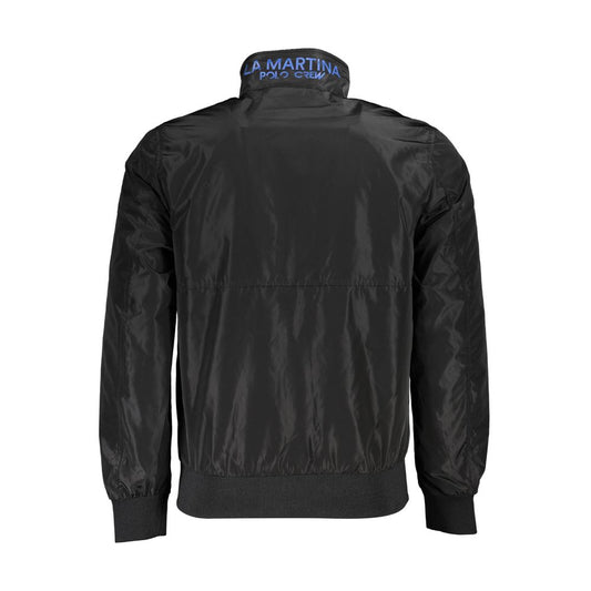 La Martina Black Polyester Men Jacket La Martina