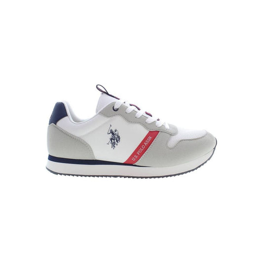 U.S. POLO ASSN. White Polyester Mens Sneaker