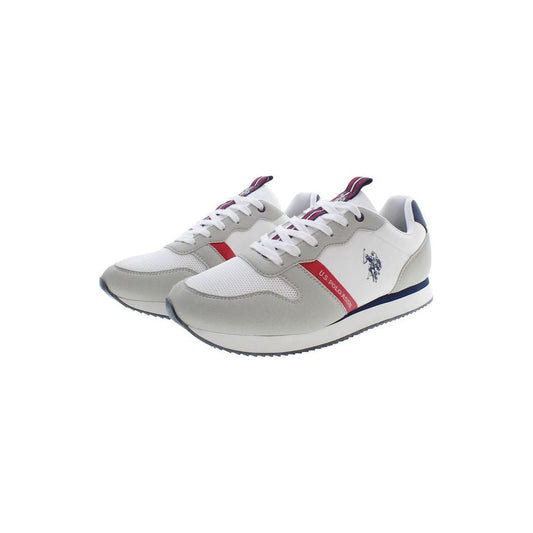 U.S. POLO ASSN. White Polyester Mens Sneaker