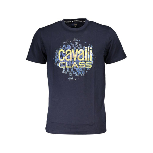 Cavalli Class Blue Cotton T-Shirt Cavalli Class