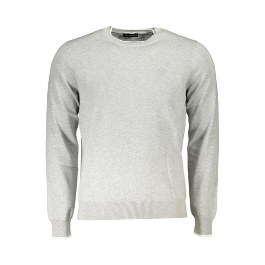 North Sails Gray Cotton Men Sweater