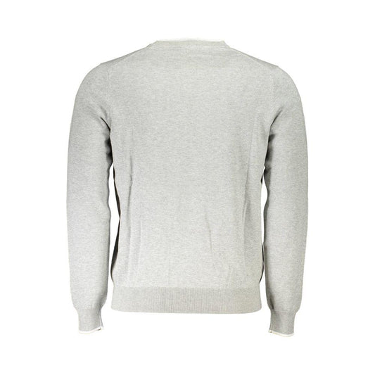 North Sails Gray Cotton Men Sweater