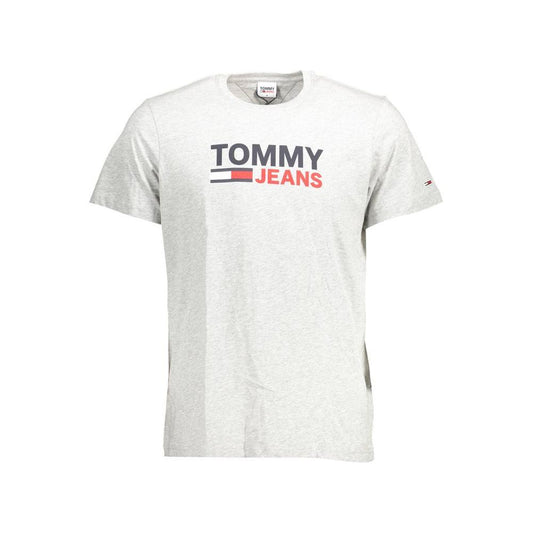 Tommy Hilfiger Gray Cotton Men T-Shirt Tommy Hilfiger