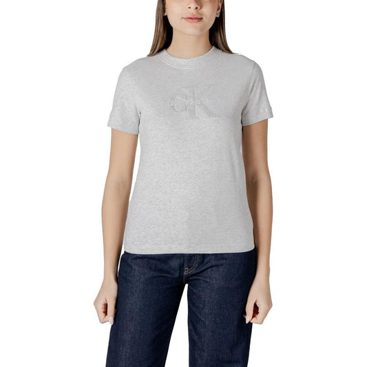 Calvin Klein Jeans Gray Cotton Tops & T-Shirt