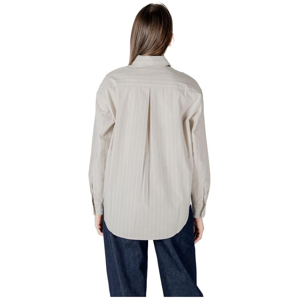 Calvin Klein Jeans Beige Cotton Sweater Calvin Klein Jeans