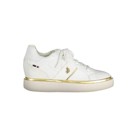 U.S. POLO ASSN. White Polyester Women Sneaker