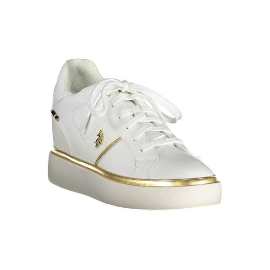 U.S. POLO ASSN. White Polyester Women Sneaker