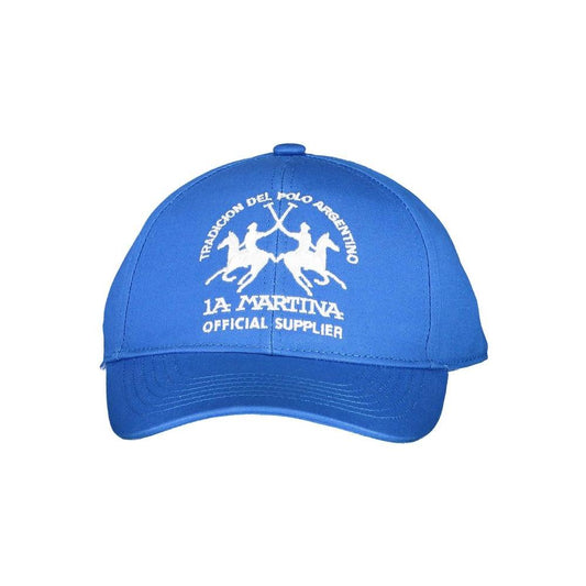 La Martina Blue Cotton Men Cap