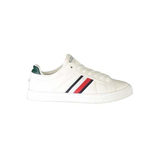 Tommy Hilfiger White Leather Men Sneaker Tommy Hilfiger