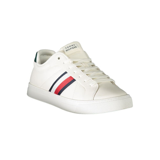 Tommy Hilfiger White Leather Men Sneaker Tommy Hilfiger