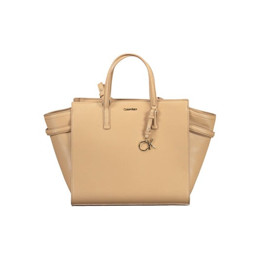 Calvin Klein Beige Polyester Women Handbag Calvin Klein