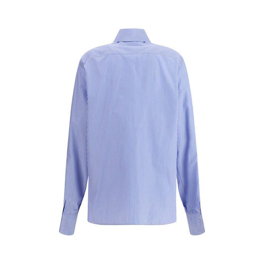Saint Laurent Striped Shirt Saint Laurent Light Steel Blue