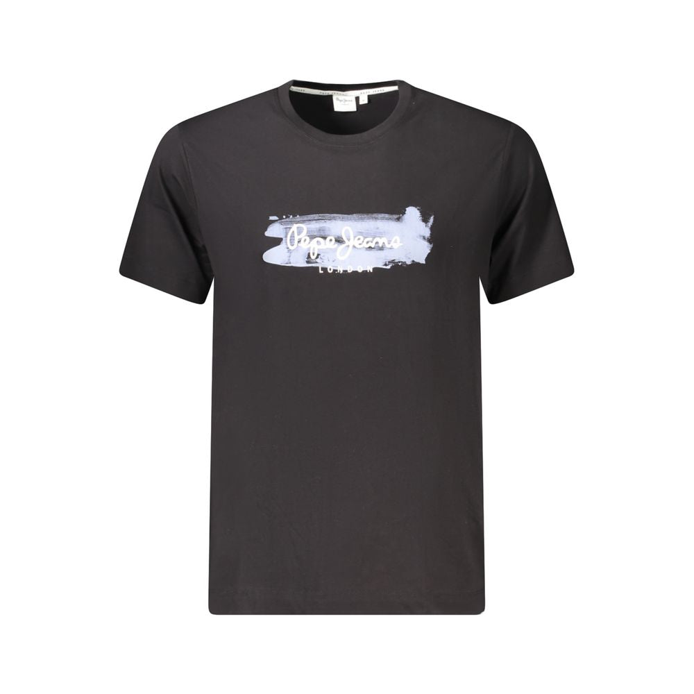 Pepe Jeans Black Cotton Men T-Shirt