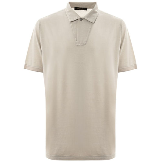 Loro Piana Gray Cotton Polo Shirt Loro Piana