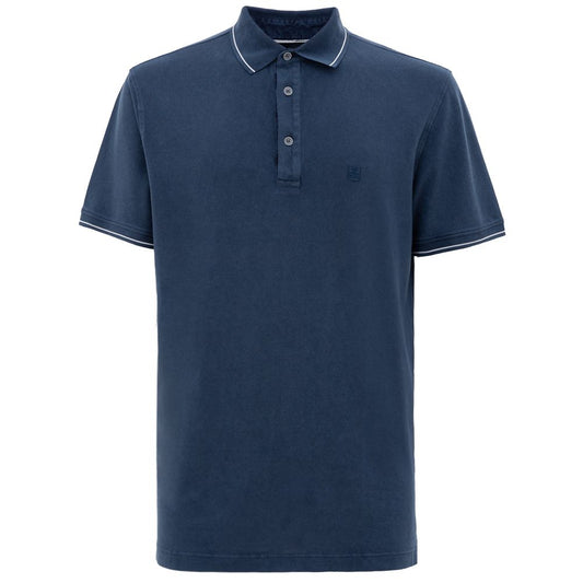 Corneliani Navy Blue Cotton Polo Shirt Corneliani