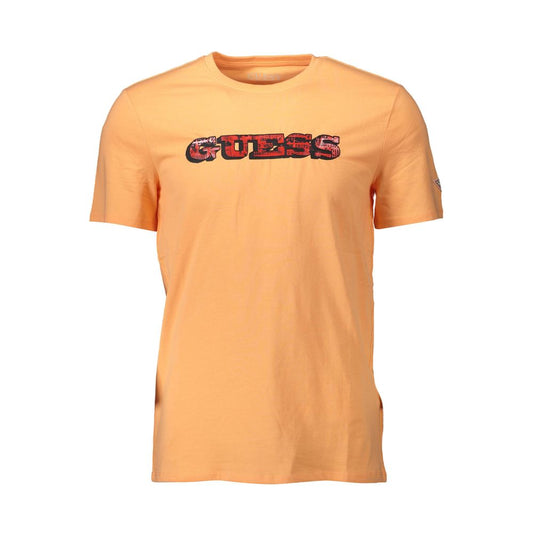 Guess Jeans Orange Cotton Men T-Shirt Guess Jeans