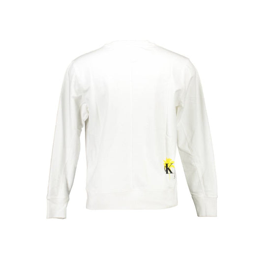 Calvin Klein White Cotton Men Sweater Calvin Klein