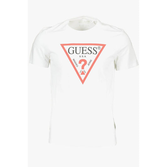 Guess Jeans White Cotton Men T-Shirt Guess Jeans