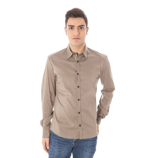 Costume National Green Cotton Men Shirt Costume National