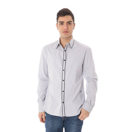 Costume National Light Blue Cotton Men Shirt Costume National