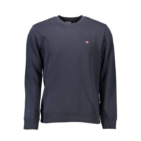 Napapijri Blue Cotton Men Sweater Napapijri