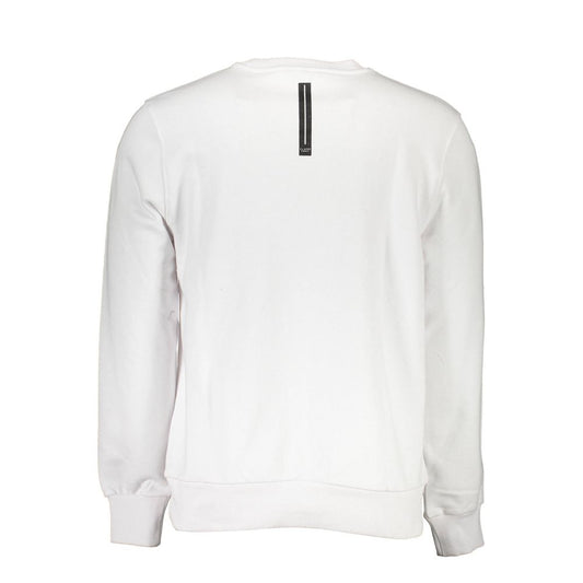 Cavalli Class White Cotton Men Sweater Cavalli Class