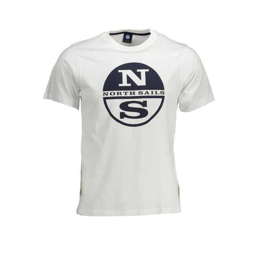 North Sails White Cotton Men T-Shirt North Sails